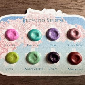 Aquarellfarben DotCard Flowers Spring handgemacht ,8 Farben