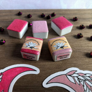 Handgemachte Aquarellfarbe - Set "Rose" Glimmer Pink und Glimmer Blush