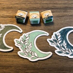 Handgemachte Aquarellfarbe, Green-Series-Set : Forest Green, Serpent Green und Mint Green ,halber Napf