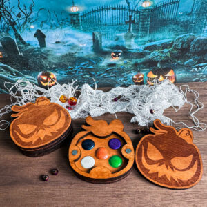 Limitierter Farbkasten Kürbisform magnetisch, 5 Aquarellfarben,