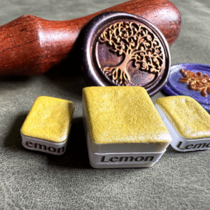 Aquarellfarbe „Lemon“ halber Napf und mini Napf